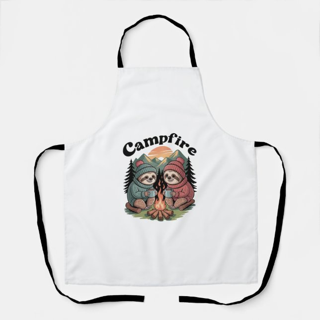 Tablier Équipe de camping Sloth Feu de camp officiel (Recto)