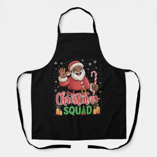 Tablier Équipe de Noël Santa Afro Man fier noir africain