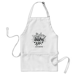 Tablier Équipe de pâtisserie de fêtes avec nom personnalis