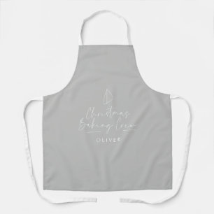 Tablier Équipe de pâtisserie de Noël moderne minimaliste é