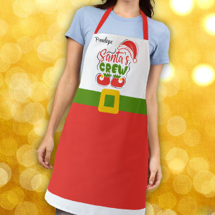 Tablier Équipe festive du Père Noël Noël