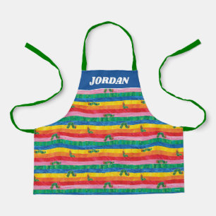 Tablier Eric Carle   Caterpillar Rainbow Stripe Motif
