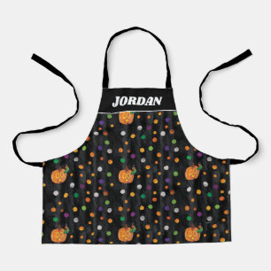 Tablier Eric Carle   Point Polka Halloween   Personnaliser