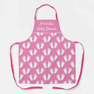 Tablier Espace cuisine rose personnalisé pour le baby sho