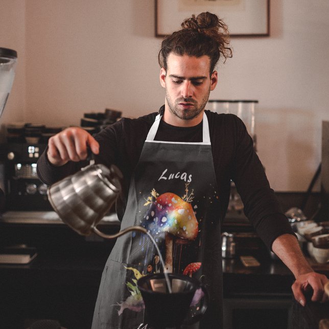 Tablier Espace d'ameublement de champignons de texte perso (Créateur téléchargé)