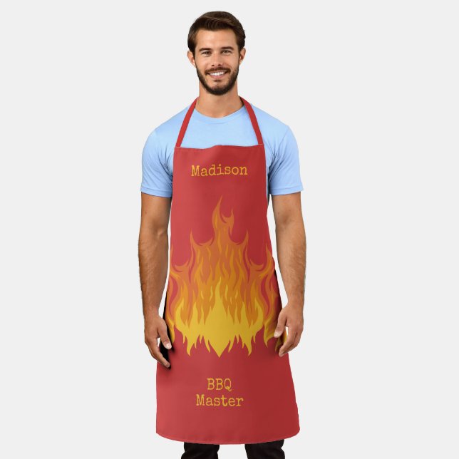 Tablier Espace FIRE de nom et de texte personnalisé (Porté)
