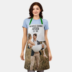 Tablier Espace photo personnalisé pour les jeunes mariés, 