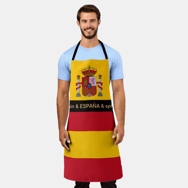 Tablier Espagnol Drapeau, España, Espagne Cuisine des chef (Porté)