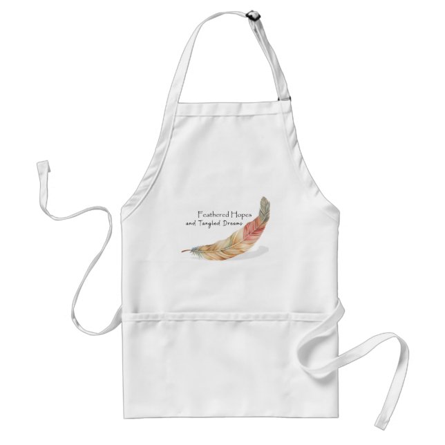 Tablier Espoirs plumés Rêves angélisés Boho Apron (Devant)