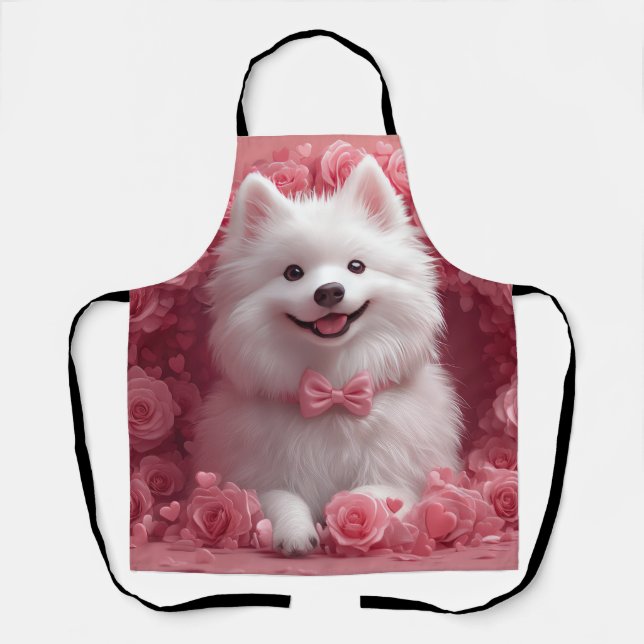 Tablier Esquimau américain avec Rose - Saint Valentin (Recto)