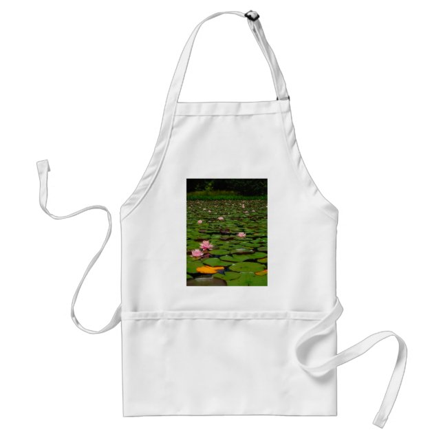 Tablier Etang de fleurs de lys d'eau rose (Devant)