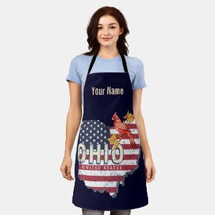 Tablier État de l'Ohio États-Unis Carte rétro Vintage USA