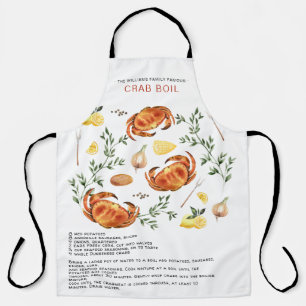 Tablier Été Crabe Boire Recette Heirloom Apron