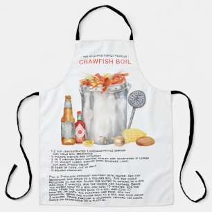 Tablier Été Crawfish Boire  Recette Heirloom Apron