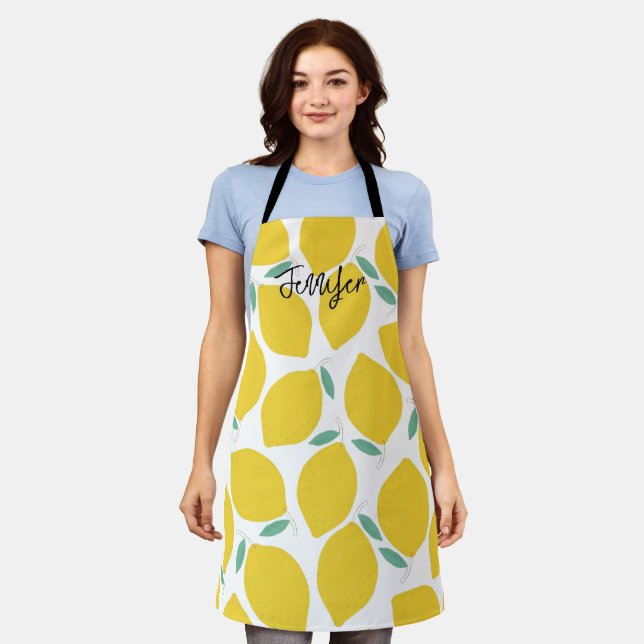 Tablier Été Nouveauté Citron-Motif imprimé personnalisé (Porté)