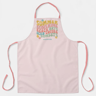 Tablier Été Super Rétro Monogramme rose Nom Bagage