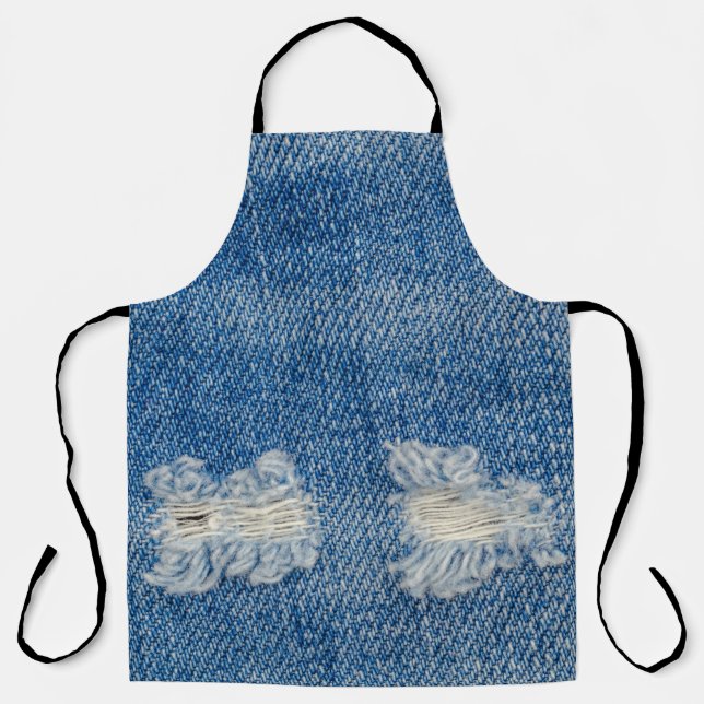 Tablier Extrait Denim Jeans Texture de gros plan. (Recto)