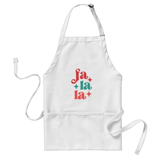 Tablier Fa La La - Festive vacances Typographie Design (Devant)