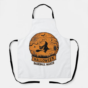 Tablier Fabricant de baseball Halloween Sorcière volante L