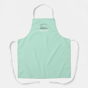 Tablier Fabriqué Avec Amour Mint Moderne Nom Personnalis