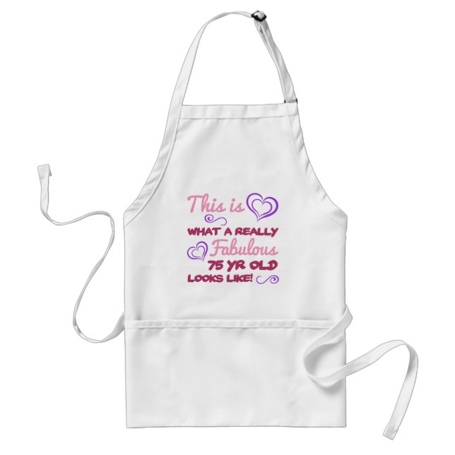 Tablier Fabuleux 75e anniversaire pour les femmes (Devant)