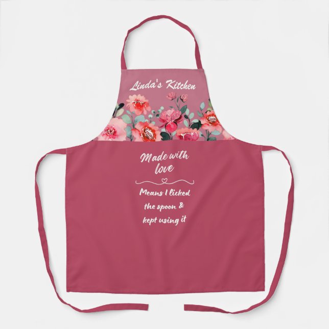 Tablier Fait Avec Amour Personnalisable (Recto)
