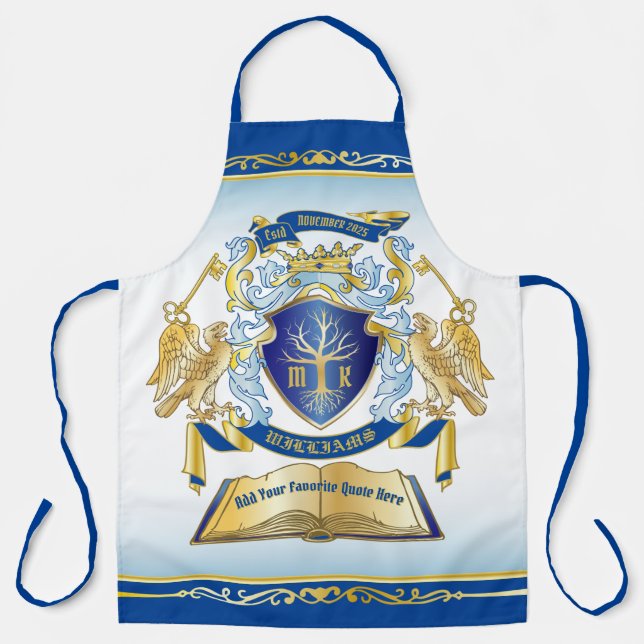 Tablier Faites de votre propre emblème un livre d'arbre Cl (Recto)