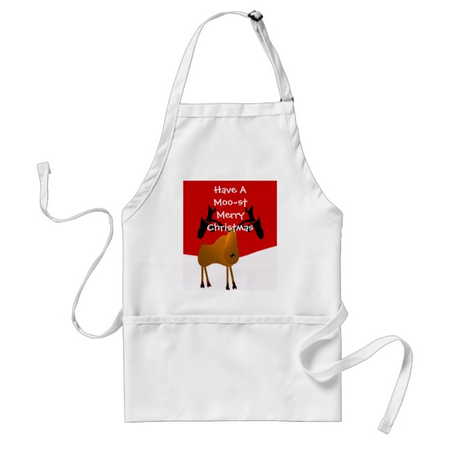 Tablier Faites un joyeux Noël MOO-ST ! (Devant)