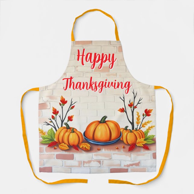 Tablier Fall Beautiful Popular Happy Thanksgiving (Recto)