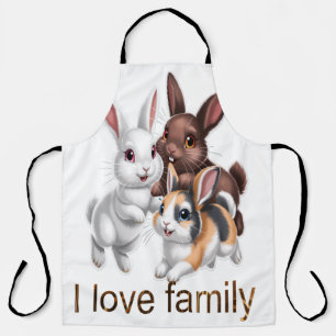 Tablier Famille de lapins