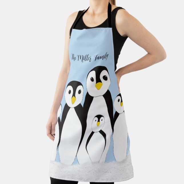 Tablier Famille Pingouin mignonne (Insitu)