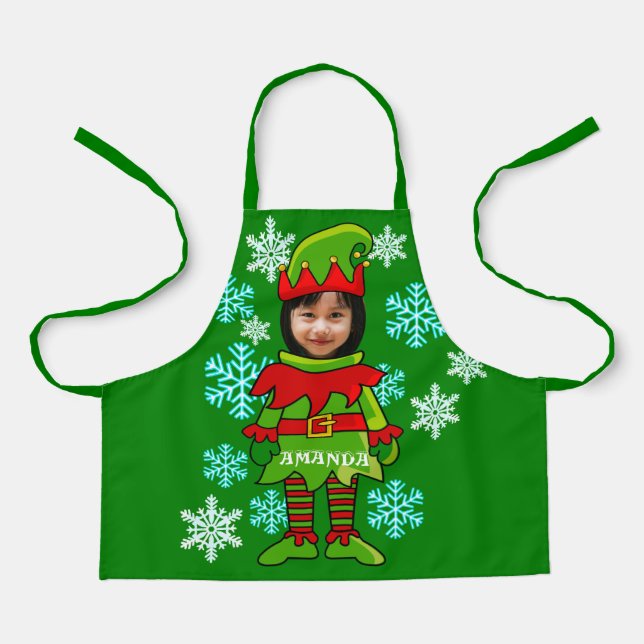 Tablier Fantastique Noël personnalisé. costume spécial elf (Recto)