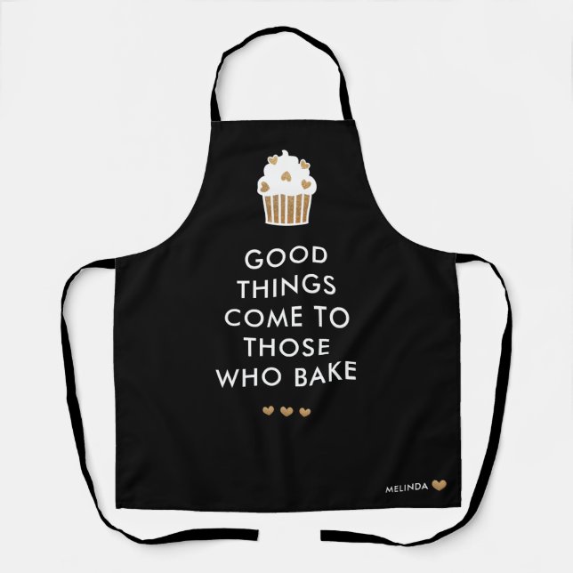Tablier Faux Gold Cupcake Good Things Baking Ajouter un no (Recto)