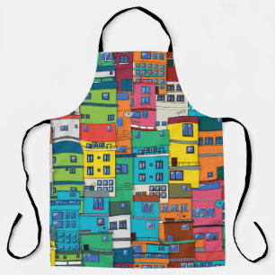 Tablier favela urbaine brésilienne : arrière - plan coloré