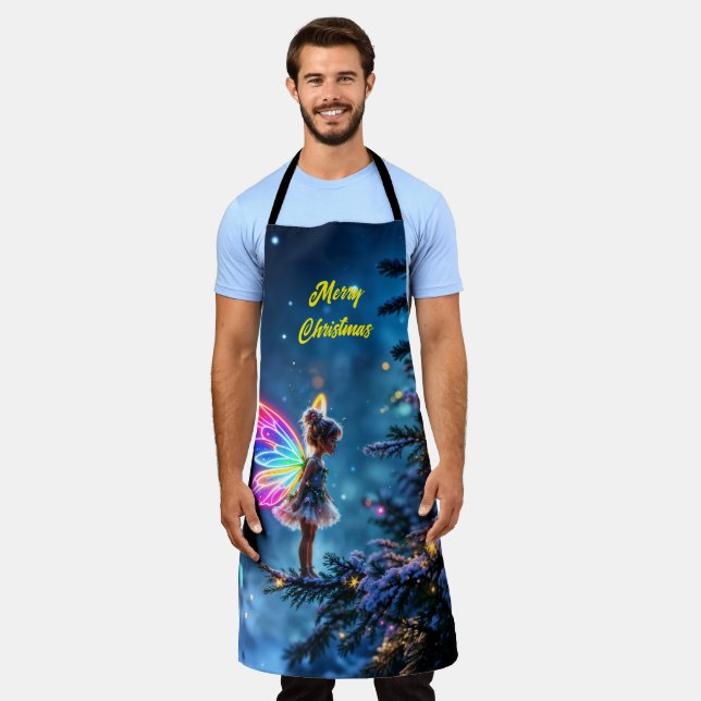 Tablier Fée de Noël Forêt d'hiver magie festive (Porté)