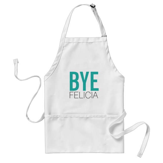 Tablier Felicia SECONDAIRE drôle dans Teal (Devant)