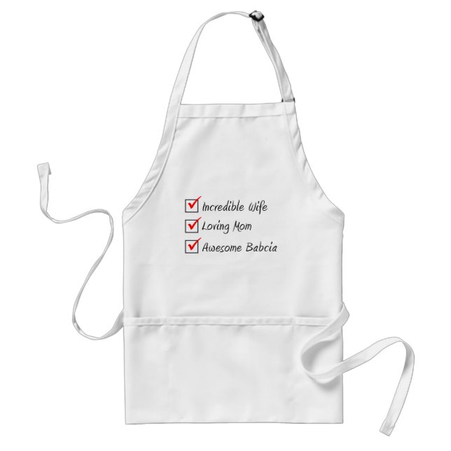 Tablier Femme maman Babcia femme polonaise (Devant)
