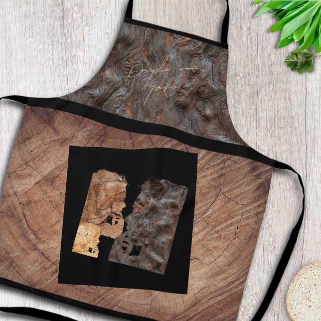Tablier Femme perplexe de profil - bois (Créateur téléchargé)