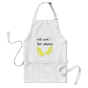 Tablier Femmes qui aiment le jaune de chaussures de talon