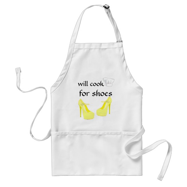 Tablier Femmes qui aiment le jaune de chaussures de talon (Devant)