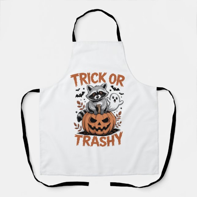 Tablier Feral Halloween Trick ou Trashy (Recto)