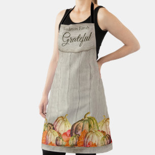 Tablier Ferme Automne Aquarelle Citrouilles Automne Feuill