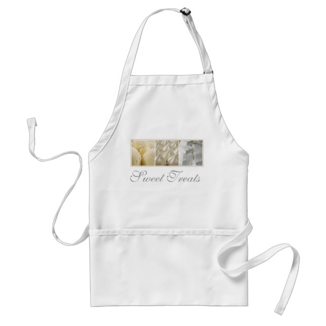 Tablier Festins de bonbon aux nuances du blanc (Devant)