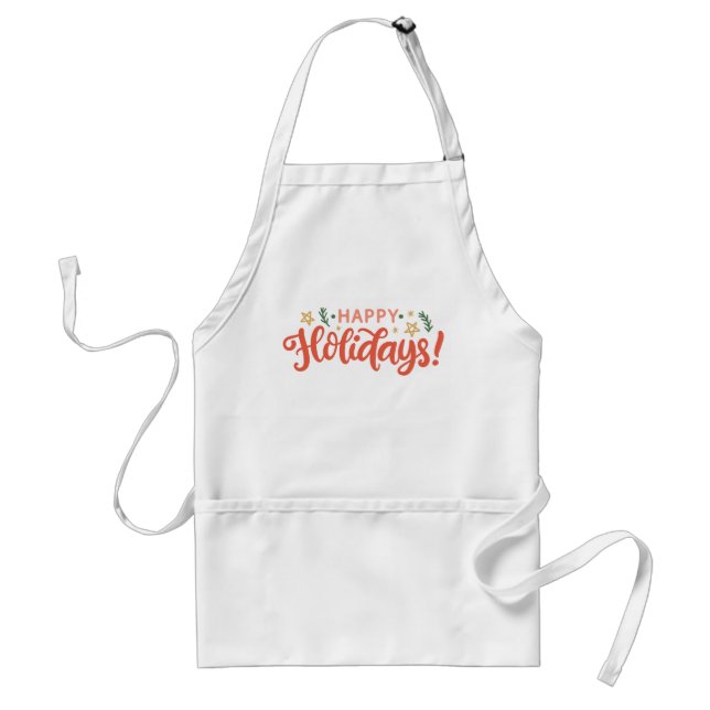 Tablier Festive Happy Holidays Design (Devant)
