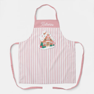 Tablier Festive mignonne Pingerbread Maison Nom de la band