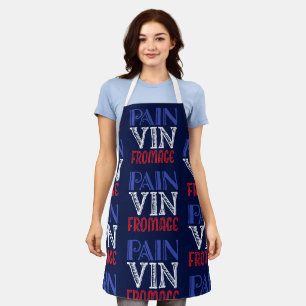 Tablier Fête de dégustation de vin et de fromage Pain Vin 