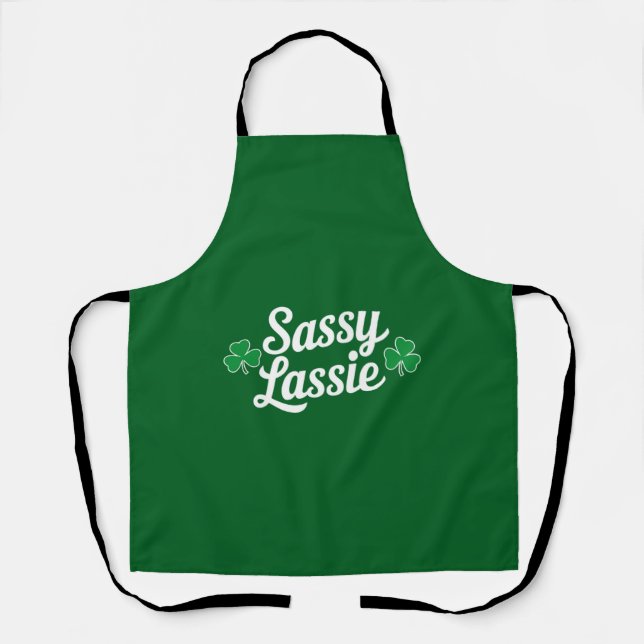 Tablier Fête de la Saint-Patrick Sassy Lassie Drôle Irland (Recto)