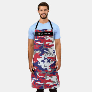 Tablier Fête de l'Indépendance Camouflage Votre nom Person