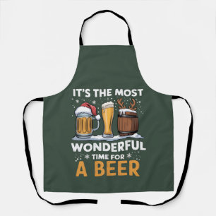 Tablier Fête de Noël de bière du Père Noël Boire Famille C