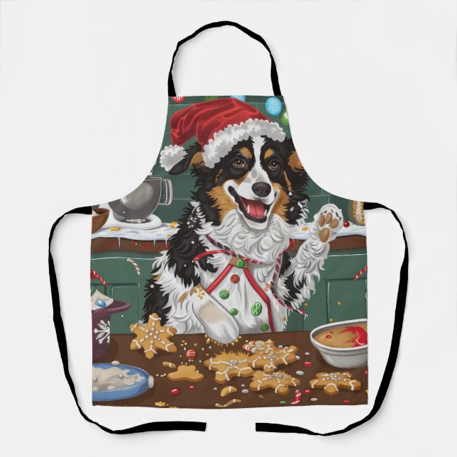 Tablier Fête des bergers australiens Noël (Recto)